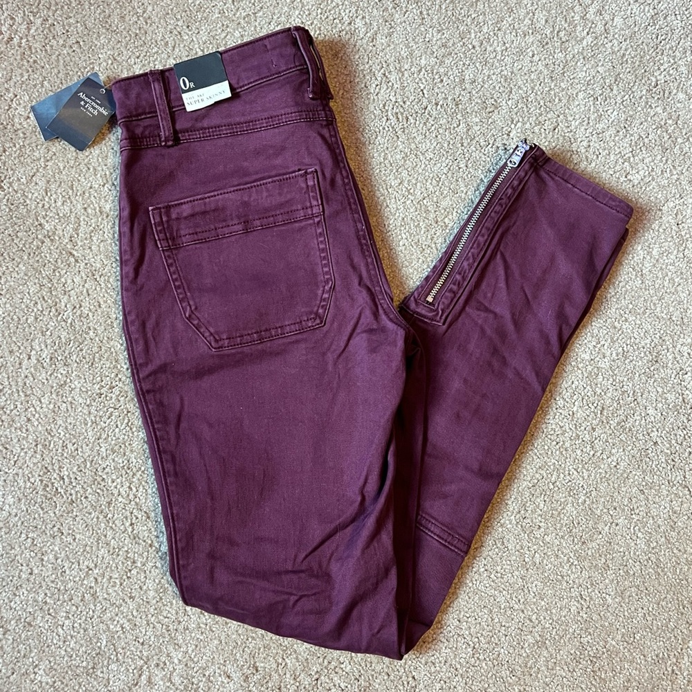 Abercrombie & Fitch Super Skinny High Rise Pants Women’s Size 0R (W25 L29) - Picture 4 of 6